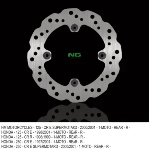 NG brzdový kotouč zadní SUZUKI RMZ 450 05-20, HONDA CR 125 98-99, CR 250 97-01, RMZ 250 07-18 (240X122X4) WAVE Trendový