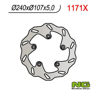 Koupit Online NG brzdový kotouč zadní KTM 950/990 SUPERMOTO, SUPERDUKE, DUKE 690 (240X107,5X5) WAVE
