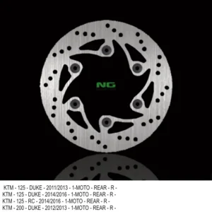 Luxusní NG brzdový kotouč zadní KTM DUKE 125/200/390 11-20, RC 200/390 14-20 (230X140X4) (6X10,5)