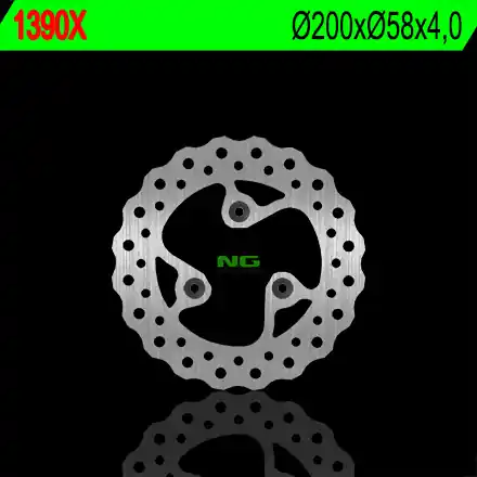 Vysoce Kvalitní NG přední brzdový kotouč KYMCO AGILLITY 50/125RS 09-12 (200X58X4) (3X10,5mm) WAVE