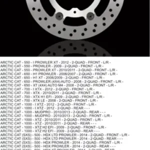 NG přední brzdový kotouč/zadní ARCTIC CAT 550/650/700/1000 plovoucí Finální Výprodej