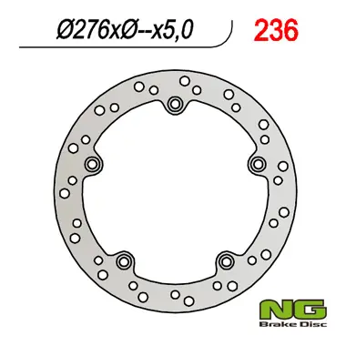 Pouze Dnes NG brzdový kotouč zadní BMW R 850/1100/1150/1200 (276X-X5) (5X10,5mm)
