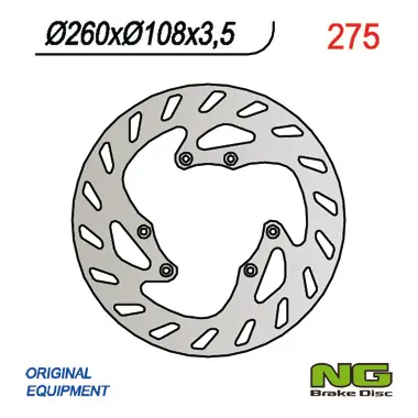 Top Prodej NG přední brzdový kotouč PEUGEOT XPS 50 SM (260X108X3,5)