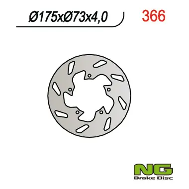 NG přední brzdový kotouč/zadní GILERA, PIAGGIO (175X73X4) (5X6,5mm) Speciální Cena