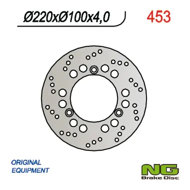Levný NG přední brzdový kotouč SUZUKI BURGMAN 125/250 02-05 (220X100X4) 3 otvory průměr10,5