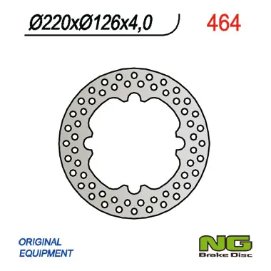 NG brzdový kotouč zadní HUSQVARNA TE/TC 99-12 (220X126X4) Pouze Dnes