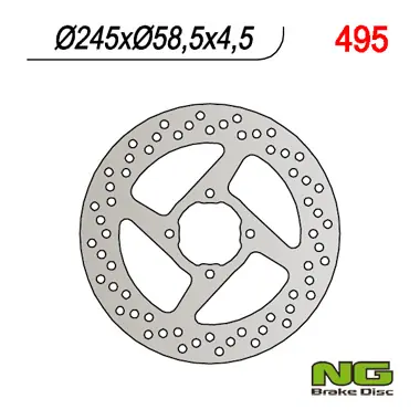 NG brzdový kotouč zadní YAMAHA YFM 350 WARRIOR 00-03 (245X58,5X4,5) Nová Kolekce