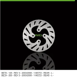 Moderní NG brzdový kotouč zadní BETA REV 3 125/200/250/270 03-08 (165X3) (4X10,5mm)