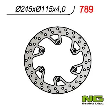NG brzdový kotouč zadní YAMAHA YZ 125/250 (02-18) YZF/WRF (02-18) SUZUKI RM 125/250 88-12 (245X115X4)(6X6,5mm) Celosvětová Doprava
