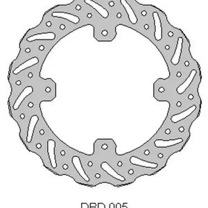 Záruka V Ceně DELTA BRAKING brzdový kotouč zadní HONDA CR 125 02-07, CRF 250 04-21 -CRF 250 X 04-21 CRF 450 WAVE (240X121X4mm) (4X6,5mm) (NG654X)