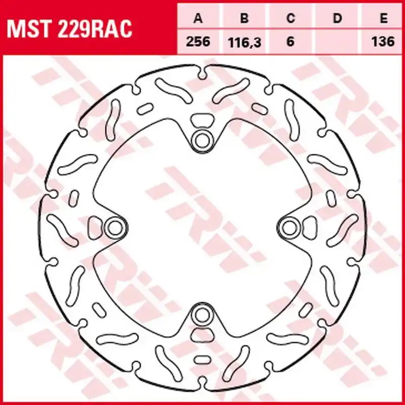 Top Prodej TRW ZF brzdový kotouč zadní HONDA CRF 1000/1100L AFRICA TWIN 15-, (256X116X6mm) (NG1550X;NG1936X) WAVE