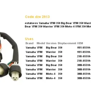 DZE stator (vinutí) alternátoru YAMAHA YBR 125 06-12 (5VL-H5510-00) Záruka V Ceně