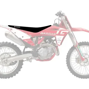 BLACKBIRD potah sedla GAS GAS MC 21-23; EC 21-23 (MC/EC ALL modelS 21-23) zebra barva černá červená Ověřený