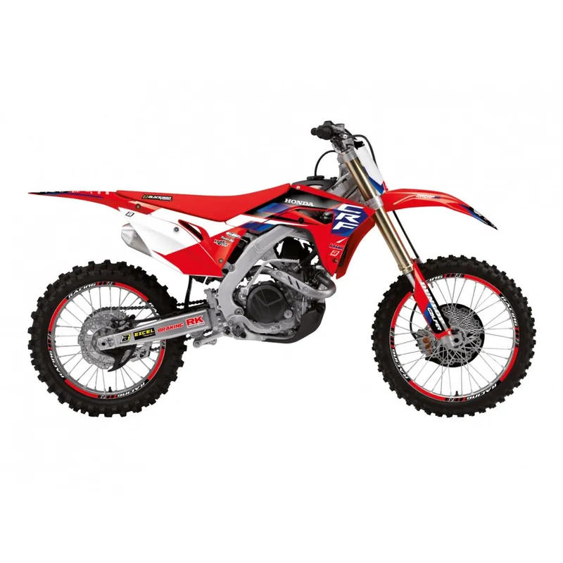 BLACKBIRD sada samolepek (dýhy) HONDA CRF 250R 18-21, CRF 450R 17-21, CRF 450X 17-24 DREAM 5 barva červená černá Must-Have
