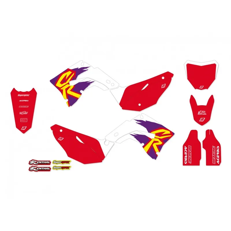 BLACKBIRD sada samolepek (dýhy) HONDA CR 125R 02-07, CR 250R 02-07 retro Vysoce Kvalitní