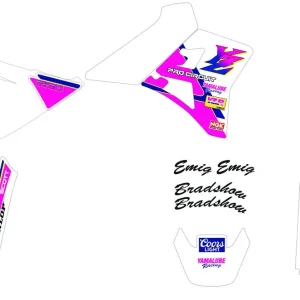 TECNOSEL (BLACKBIRD) sada samolepek (dýhy) YAMAHA YZ 250 90-92, REPLICA TEAM YAMAHA 92 USA barva růžová/ bílá Levný