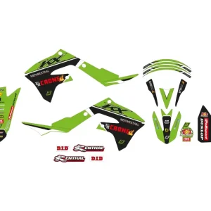 Ihned K Objednání BLACKBIRD sada samolepek (dýhy) KAWASAKI KX 250F 21-23, KX 450F 19-24 REPLICA KAWASAKI závodní F&H 22 barva zelená černá