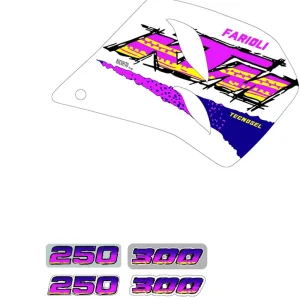 TECNOSEL (BLACKBIRD) sada samolepek (dýhy) KTM 250/360 93-97, REPLICA TEAM KTM ENDURO 94 barva růžová/světle modrý Rychlé Dodání