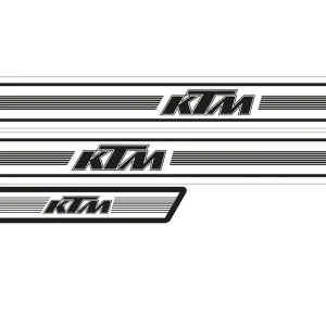TECNOSEL (BLACKBIRD) sada samolepek (dýhy) KTM GS 74-76, REPLICA KTM, bílé pozadí Nízká Cena
