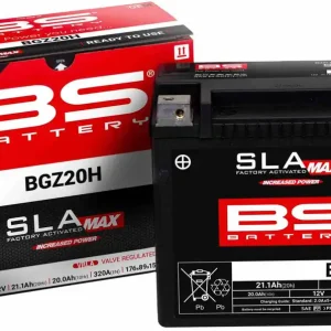 BS akumulátor BGZ20H MAX (FA) (YTX20H,YTX20-BS) 12V 120AH 176X89X154 bezúdržbový - (zvýšený rozběhový proud) (320A) (HARLEY-DAVIDSON) (2) Záruka V Ceně