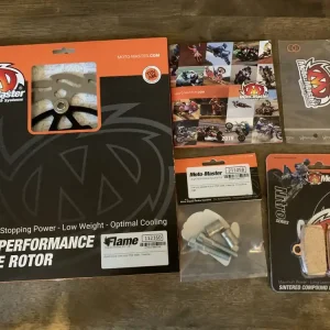 Novinka MOTO-MASTER sada HUSQVARNA TC 85 `14-19, KTM 85 SX `12-19, KTM EBIKE FREERIDE SX/EXC `12-19 sada:kotouč plovoucí 260mm (112160), adaptér, destičky