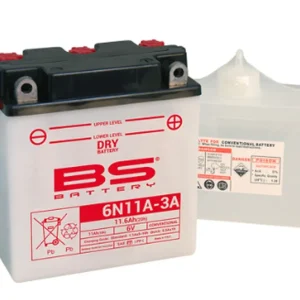 BS akumulátor 6N11A-3A (122X62X131) 6V 11AH obsluhovaný - elektrolyt zvlášť (6) UE2019/1148 Zlevněný