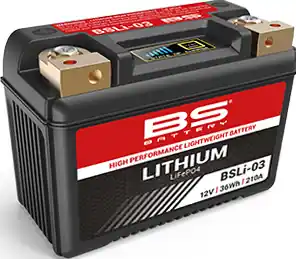 Poslední Šance BS akumulátor lithium-iontový s indikátorem nabití LIFEPO4 BSLI-03 (134X65X92) (210A,36WH,3AH) (YTX7A-BS,YT7B-BS,YT9B-BS,YTX9-BS,YB9-B,YT7B-4,YT9B-4) (10)