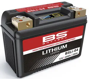 Expresní Doručení BS akumulátor lithium-iontový s indikátorem nabití LIFEPO4 BSLI-04 (134X65X92) (280A,48WH,4AH) (YTZ10S,YT12B-4,YT14B-4,YT12B-BS,YTX14AH-BS,YT14B-BS) (10)