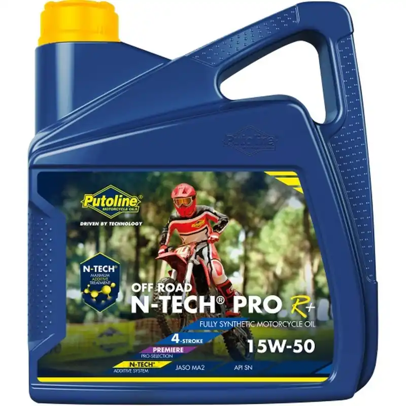 Dokud Zásoby Vydrží PUTOLINE motorový olej 4T 100% syntetic N-TECH® PRO R+ OFF ROAD 15W50 4L (AKC)
