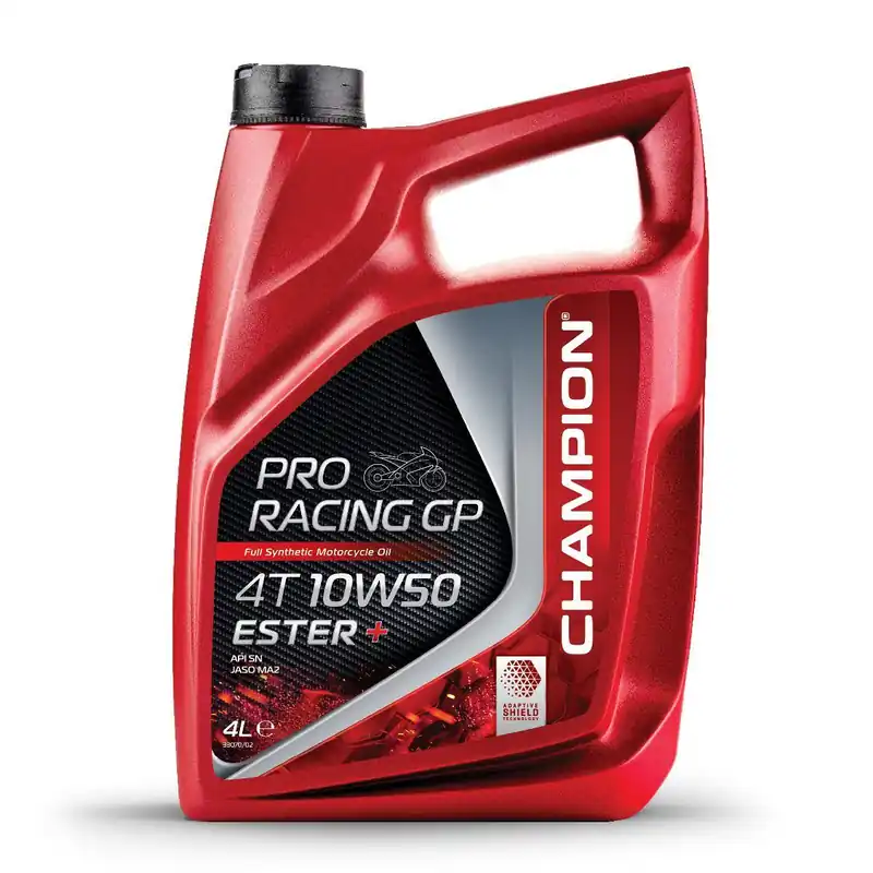 CHAMPION motorový olej PROzávodní GP 4T 10W50 ESTER + 4L MA2 syntetický (AKC) Trendový
