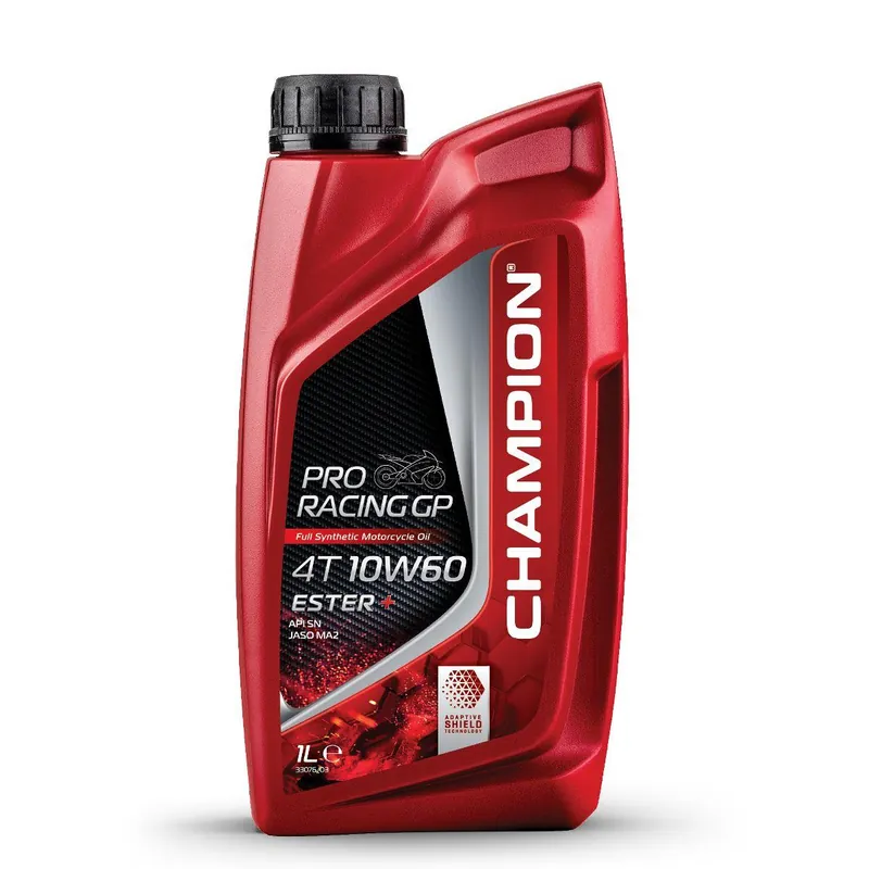 Poslední Šance CHAMPION motorový olej PROzávodní GP 4T 10W60 ESTER + 1L MA2 syntetický (AKC)