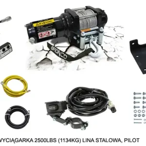 Výhodná Nabídka BRONCO naviják 2500LBS (1134KG) lanko ocelová 4.8mm X 15.2M, dálkové ovládání