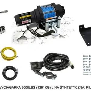 BRONCO naviják 3000LBS (1361KG) syntetické lano 5.5mm X 10M, dálkové ovládání Značkový