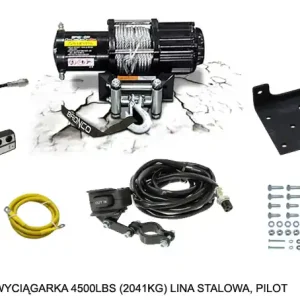 BRONCO naviják 4500LBS (2041KG) lanko ocelová 5.5mm X 15.2M, dálkové ovládání Záruka V Ceně