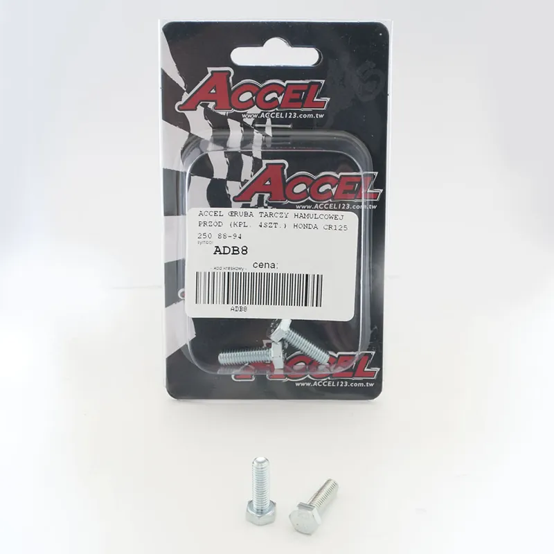 Sleva ACCEL šrouby brzdového kotouče přední (komplet 4kusů-M6) HONDA CR 125/250 88-94