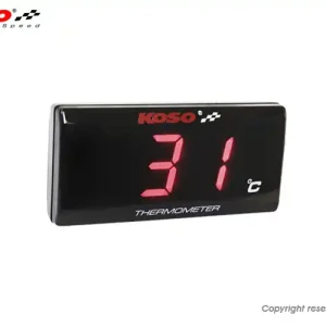 Tovární Cena Koso voděodolný teploměr motoru SUPER SLIM barva displeje červená (EL)