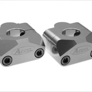 Must-Have ACCEL držáky/zvedáky na řidítka (spodní-22,2/horní-28,6mm) výška 20mm barva stříbrná (BM-01SV22/28)