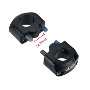 Celosvětová Doprava ACCEL držáky/zvedáky na řidítka (spodní-22,2/horní-22,2mm) výška 20mm barva černá (BM-34BK22/22) (BM-34BK22/22)
