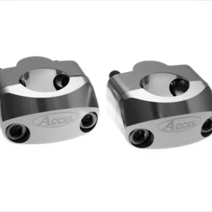 ACCEL držáky/zvedáky na řidítka (spodní-22,2/horní-28,6mm) výška 20mm barva stříbrná (BM-34SV22/28) Finální Výprodej