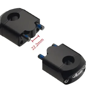 ACCEL držáky/zvedáky na řidítka (spodní-22,2/horní-22,2mm) výška 35mm barva černá (BM-39BK22) Garance Vrácení Peněz