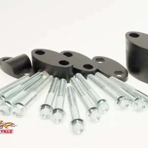 ACCEL držáky/zvedáky na řidítka (spodní-22,2/horní-22,2mm) (plastery 18+5+10+6=39mm) barva černá (BMA-02BK) Přímo Od Výrobce