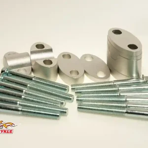 ACCEL držáky/zvedáky na řidítka (spodní-22,2/horní-22,2mm) (plastery 18+5+10+6=39mm) barva stříbrná (BMA-02SV) Cenová Bomba