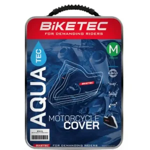 Profesionální BIKETEC balíček 20 (krycích) vodotěsných obalů AQUATEC na motorku barva černá/šedý rozměr XL