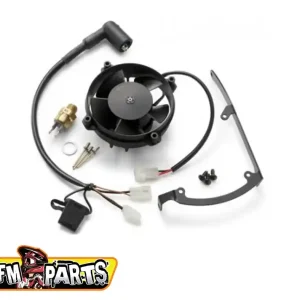 Super Cena FM-PARTS sada ventilátoru chladiče kompletní vhodné pro KTM / HUSQVARNA 08-17 (s tepelným snímačem na hadici)