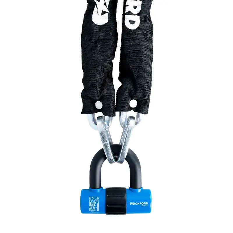 OXFORD řetěz ochrana proti krádeži s kladkou CHAIN 10, 10mm X 1400mm (uzávěr na klíč) Hromadná Objednávka