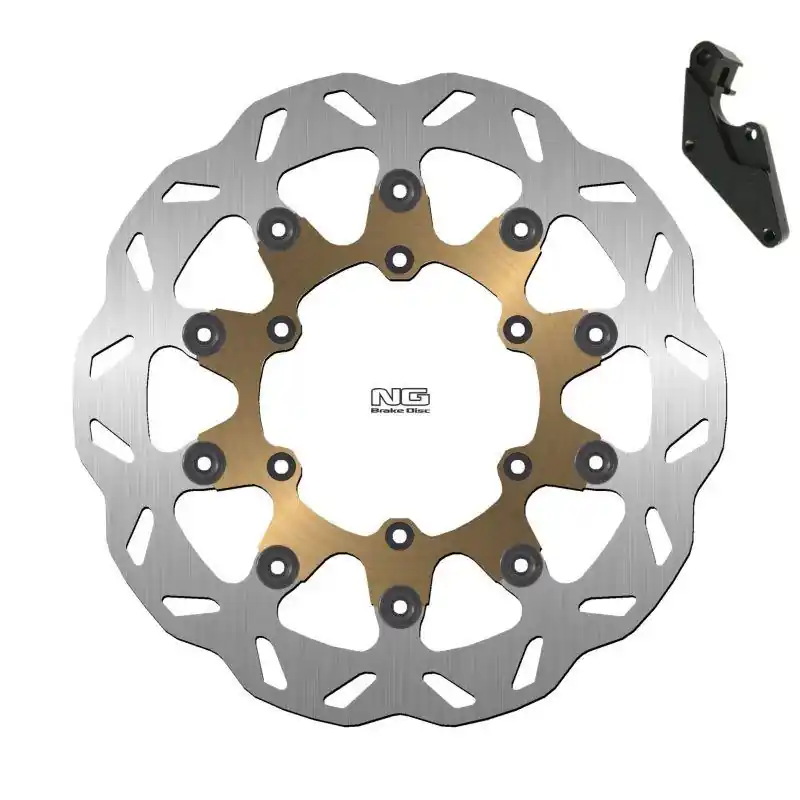 Horká Nabídka NG brzdový kotouč s adaptérem OVERSIZE SM 320mm (318X118X5mm) YAMAHA YZ 125 / 250 08-18, YZF 250 07-16, YZF 450 08-15, SUPERMOTO