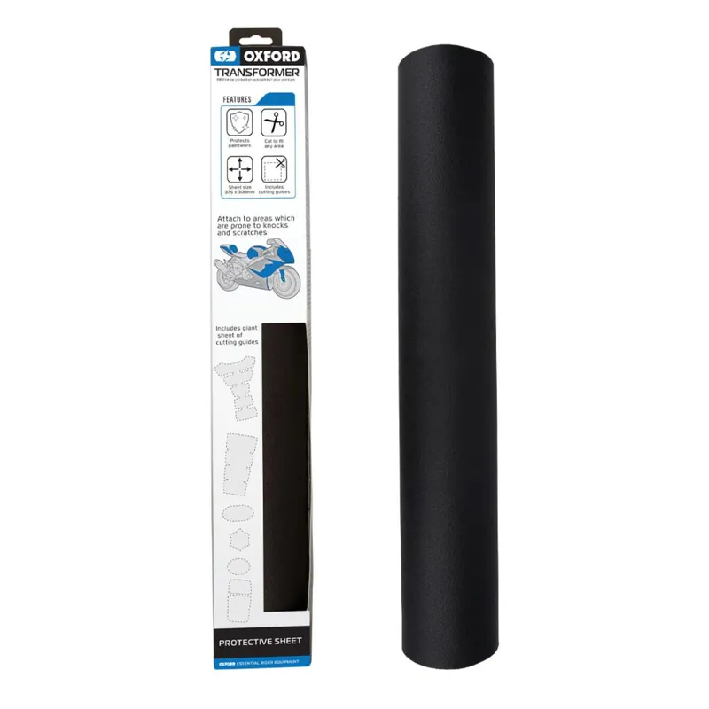 Nová Kolekce OXFORD samolepky na ochranu plastů na motocyklu rozměry 375mm X 300mm barva černá