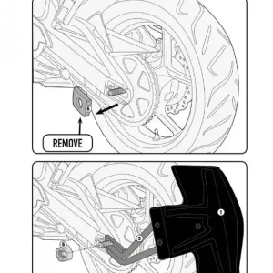 Exkluzivní KAPPA montáž blatníku KRM01 i KRM02 SUZUKI DL 1000 V-STROM (17-19) DL 1050 V-STROM XT/DE/SE 20-25 - nahrazuje RM3114KIT